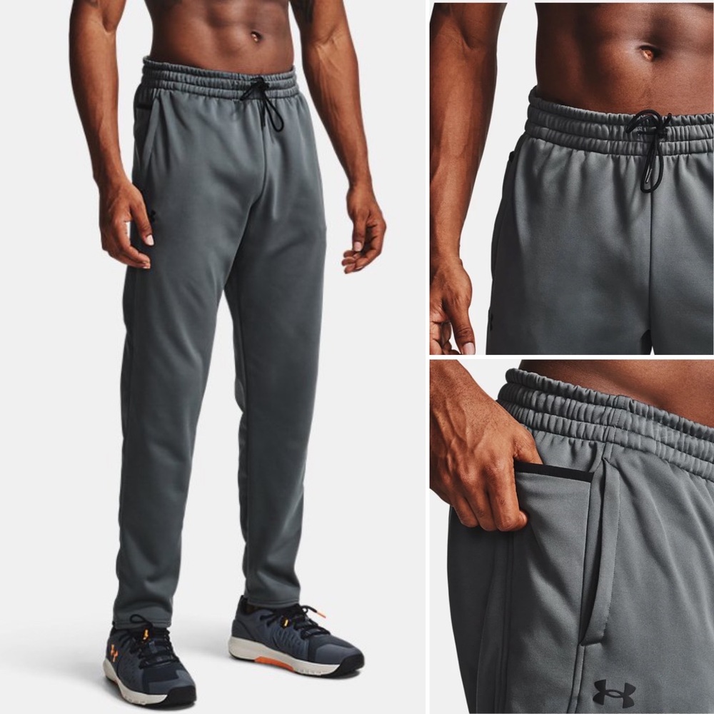 Men’s Under Armour Loose Fleece Pants in Black Size Large